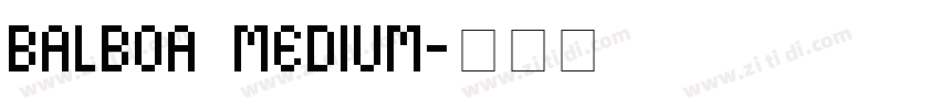 balboa medium字体转换